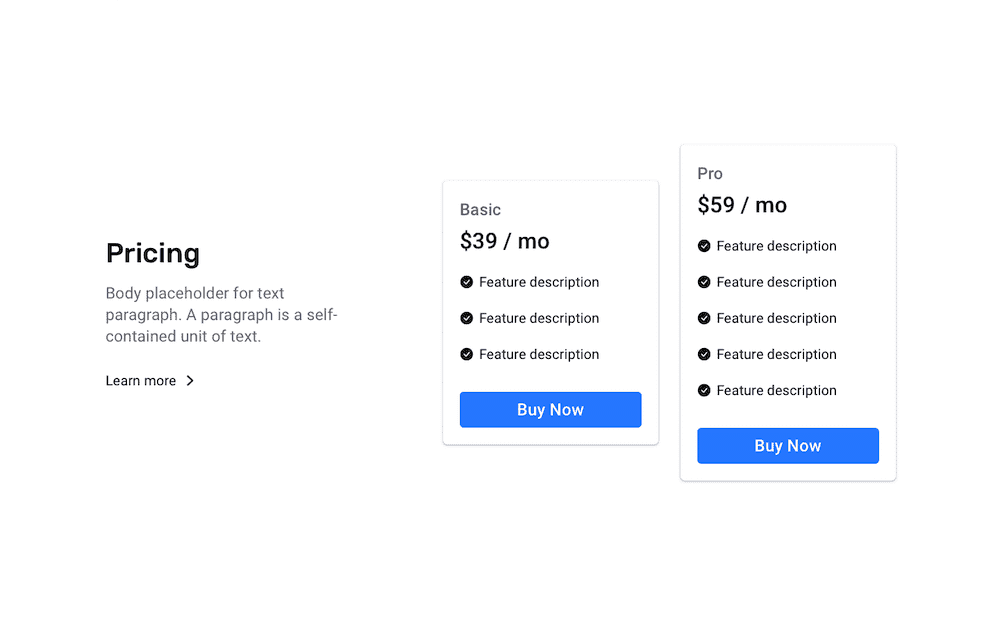 Pricing Left 01